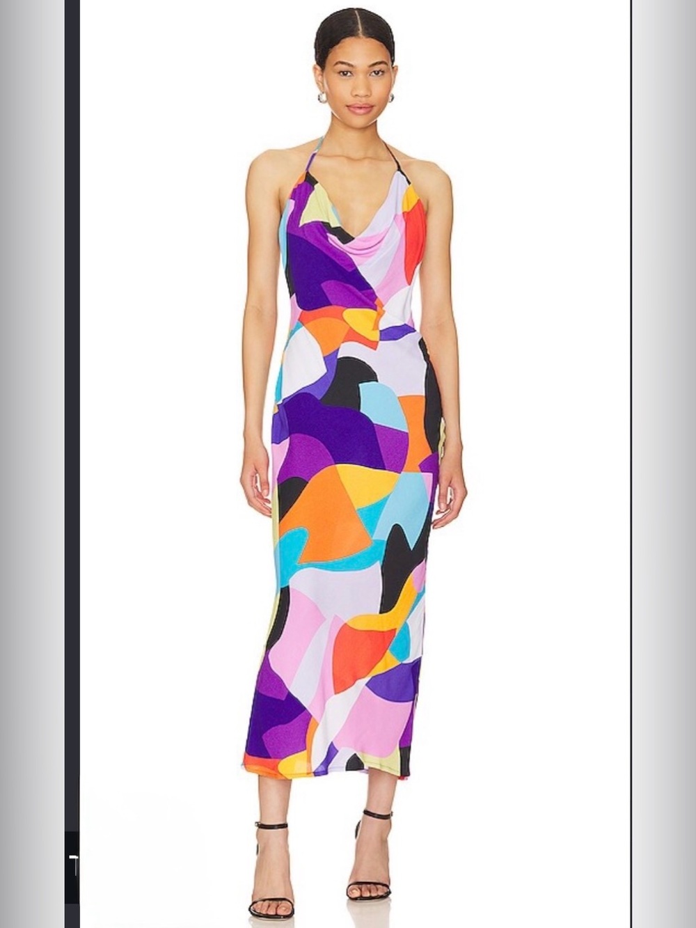 AFRM Rowland Dress in Abstract Color Block Size XS